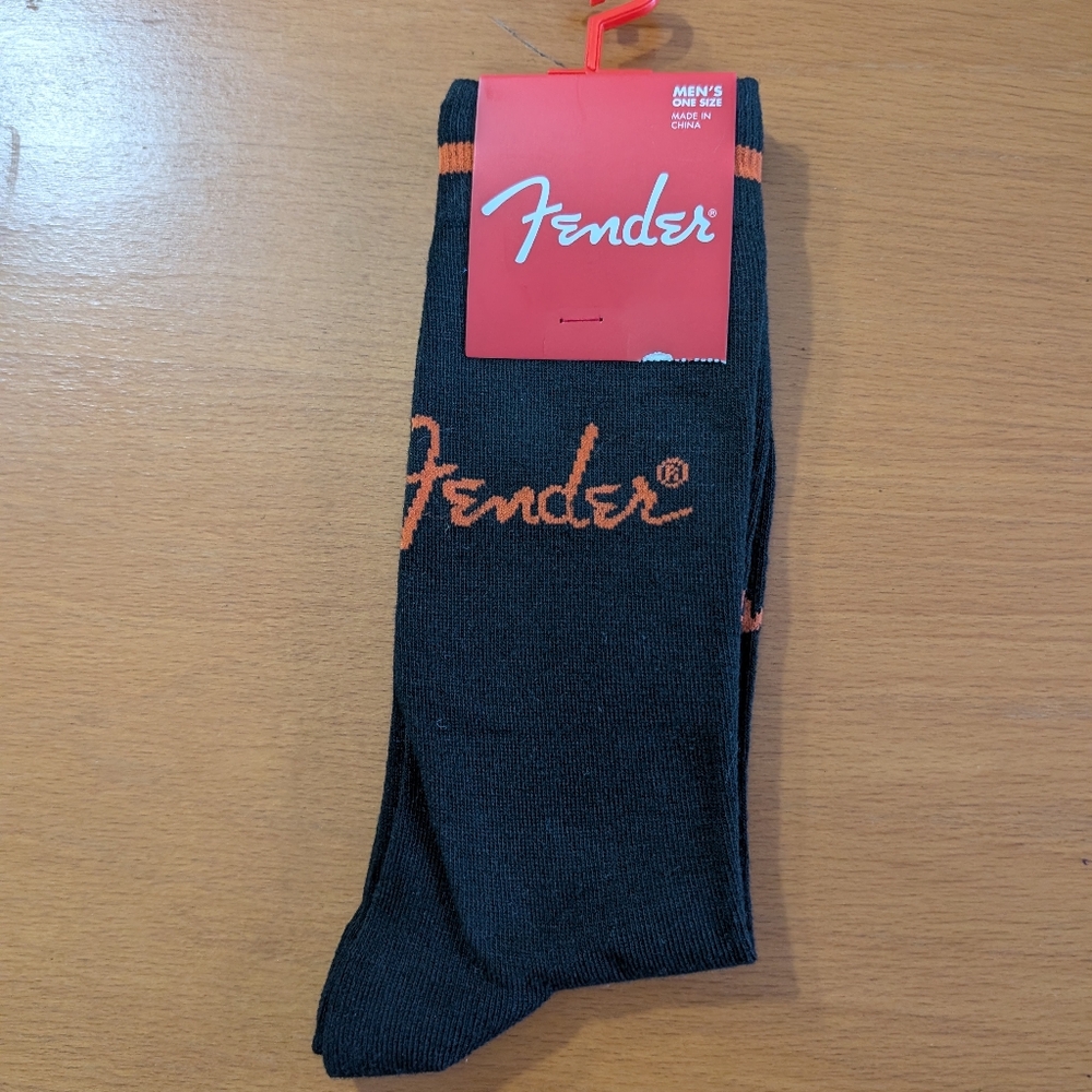 Fender Crew Cut Socks Size 7-12 Rock And Roll